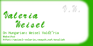 valeria weisel business card